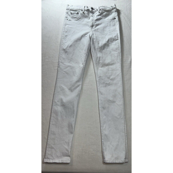 Rag & Bone High Rise Ankle Skinny Jeans White size 31 women's - Picture 1 of 9